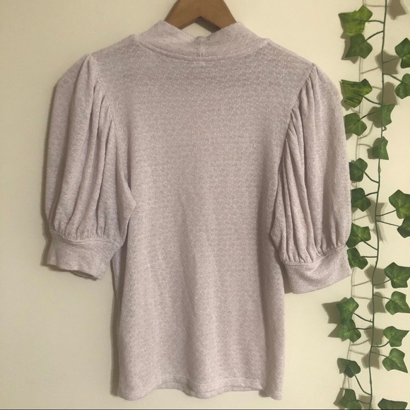 Free People Good Luck Top Puff Sleeves Pink Nectar - Picture 8 of 10